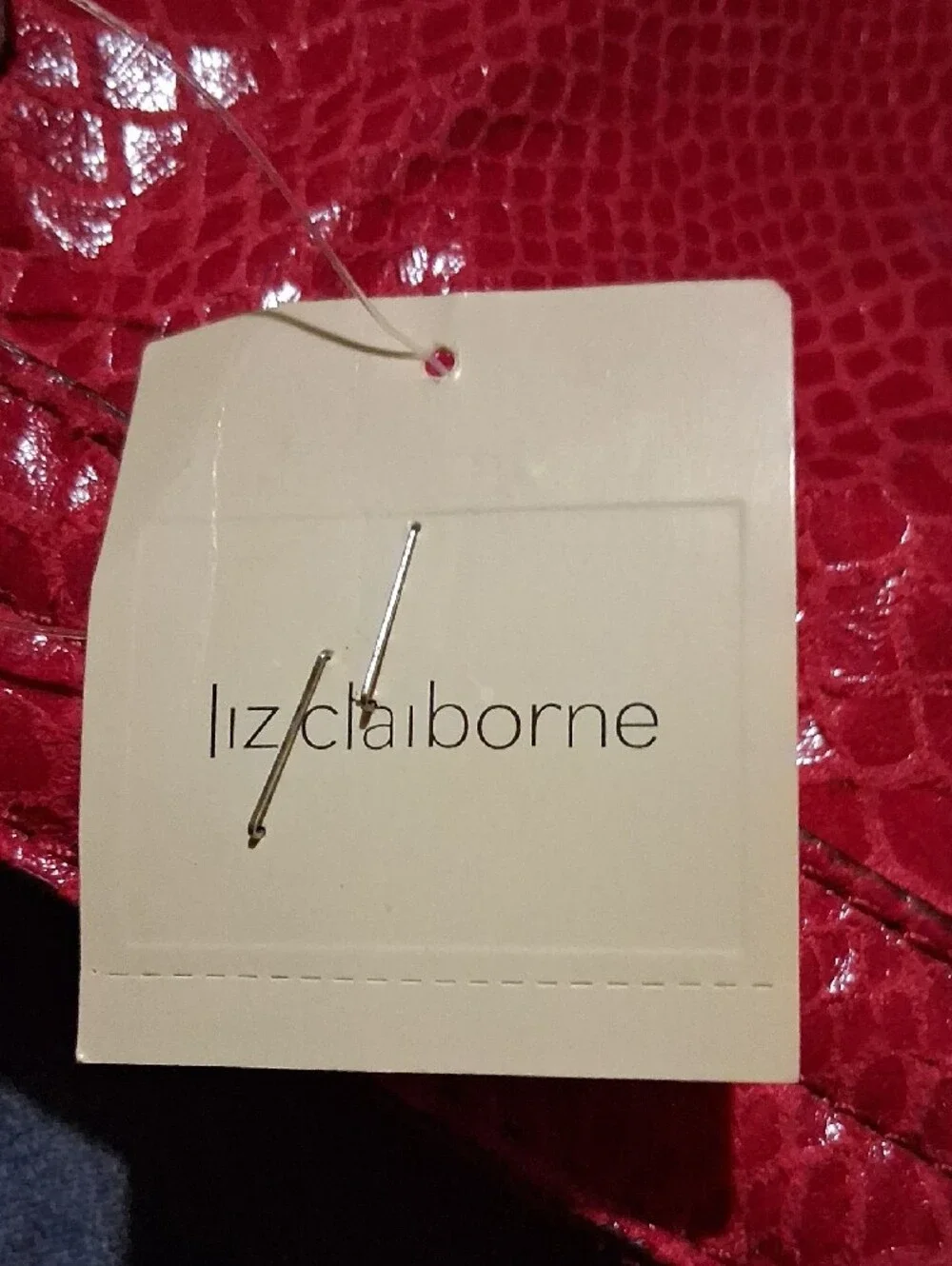 Liz Claiborne Red Textured Satchel